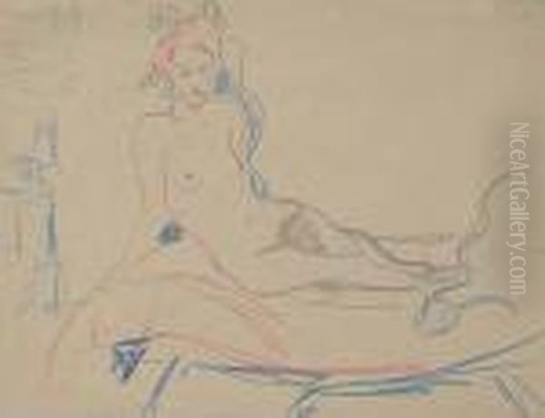 Nakte Auf Lager Oil Painting by Ernst Ludwig Kirchner