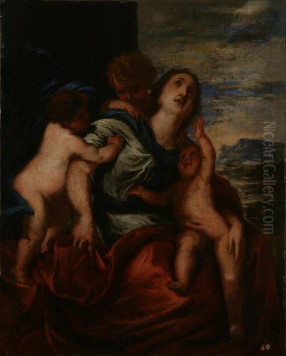 Madonna Con Bambino Oil Painting by Sir Anthony Van Dyck
