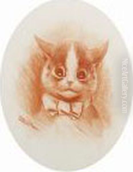 Portrait Of Peter The Cat Oil Painting by Louis Wain