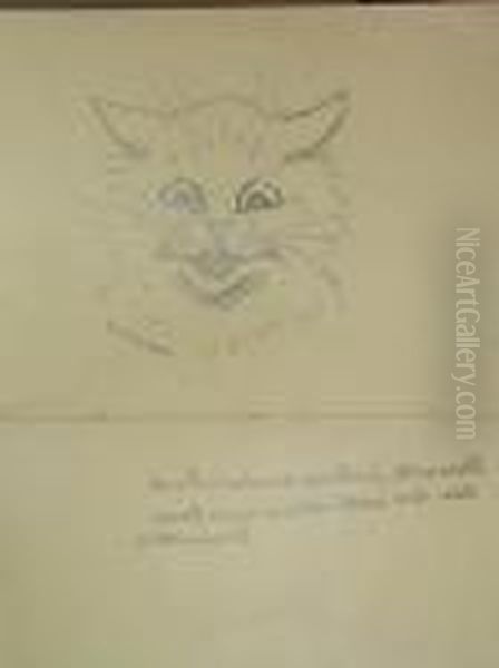A Smiling Cat Oil Painting by Louis Wain