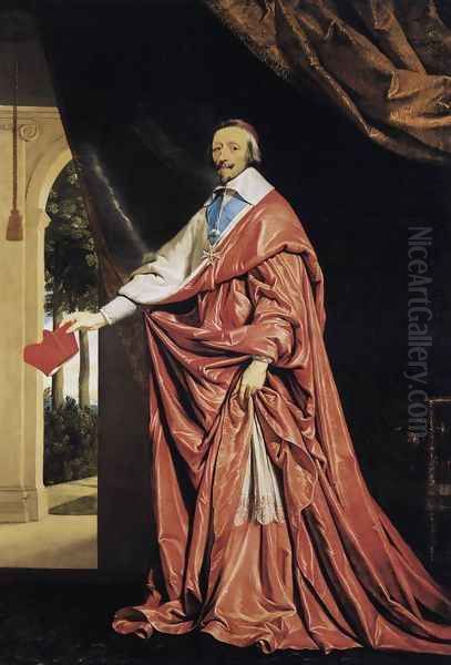 Cardinal Richelieu c. 1637 Oil Painting by Philippe de Champaigne