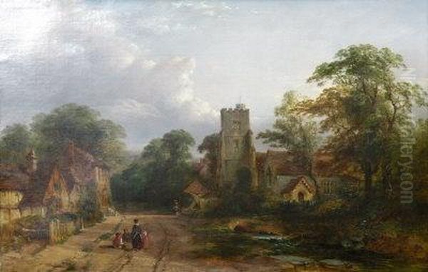 A View Of Chevening Church, 
Kent Oil Painting by Henry John Boddington