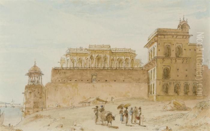 The Chalees Setoon, Ghazipur Oil Painting by William Daniell RA
