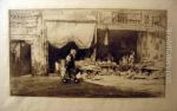 On The Way To Market, China Oil Painting by Mortimer Luddington Mempes