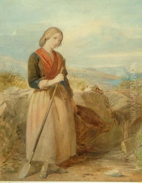 The Cockle Gatherer Oil Painting by John Henry Mole