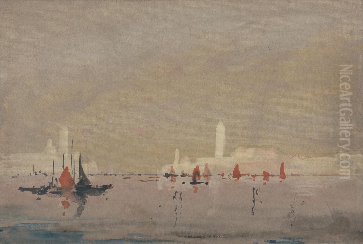 Venice From The Lagoon Oil Painting by Hercules Brabazon Brabazon