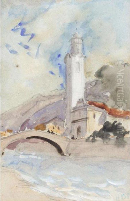 Ticino, Italy; Chepstow Castle Oil Painting by Hercules Brabazon Brabazon