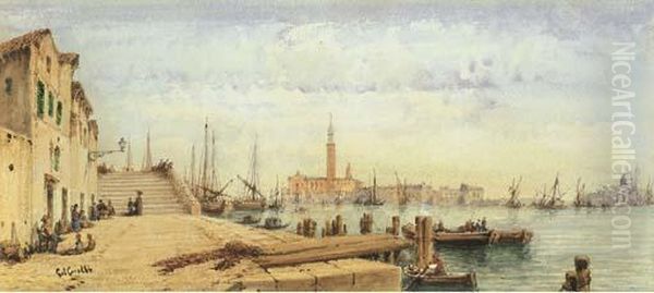 Venezia, Riva Degli Schiavoni Oil Painting by Gabriele Carelli