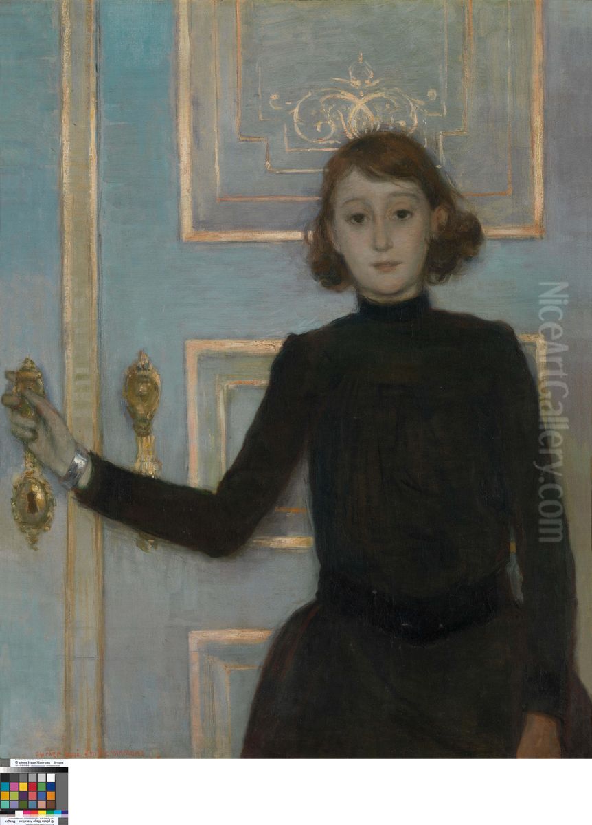 Portrait of Marguerite van Mons Oil Painting by Theo van Rysselberghe