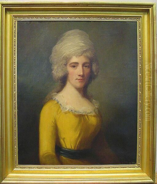 Portrait Of Mrs. Gregory Oil Painting by John Hoppner