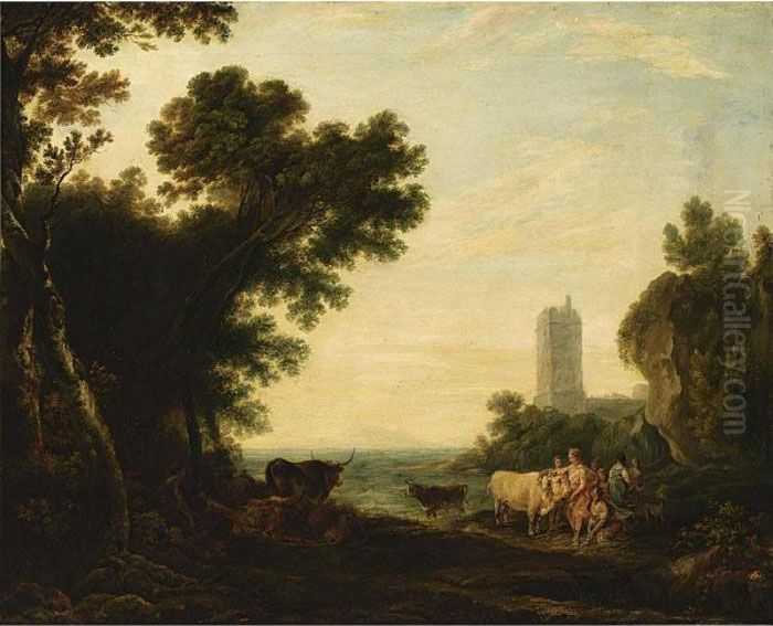 The Rape Of Europa Oil Painting by Claude Lorrain (Claude Gellee)