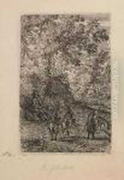 Les Chevres Oil Painting by Claude Lorrain (Claude Gellee)