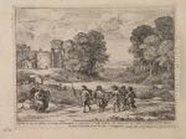 Le Temps, Apollon Et Les Saisons Oil Painting by Claude Lorrain (Claude Gellee)