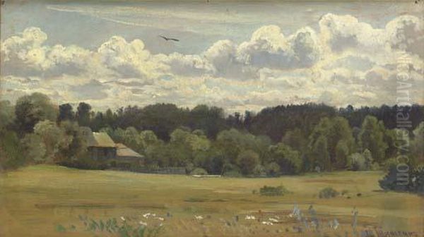 Flowered Meadow Oil Painting by Ivan Shishkin