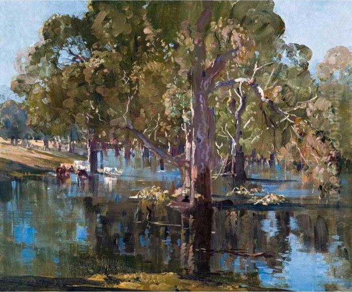 The Billabong Oil Painting by Arthur Streeton