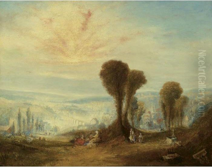 Italian Landscape Oil Painting by Joseph Mallord William Turner