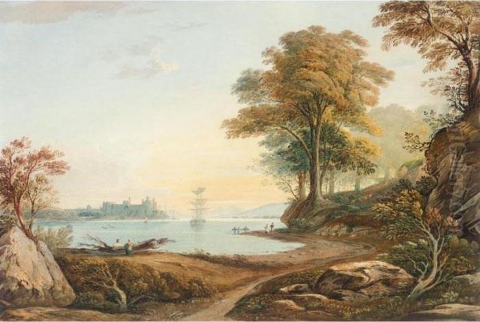 View Of Conway Castle Oil Painting by John Varley