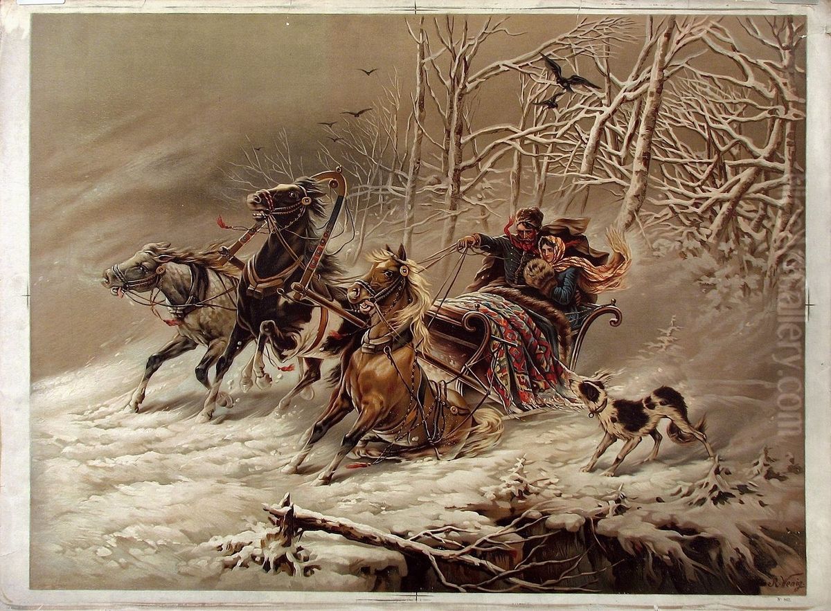 Karl B Wenig tro Oil Painting by Carl Wenig