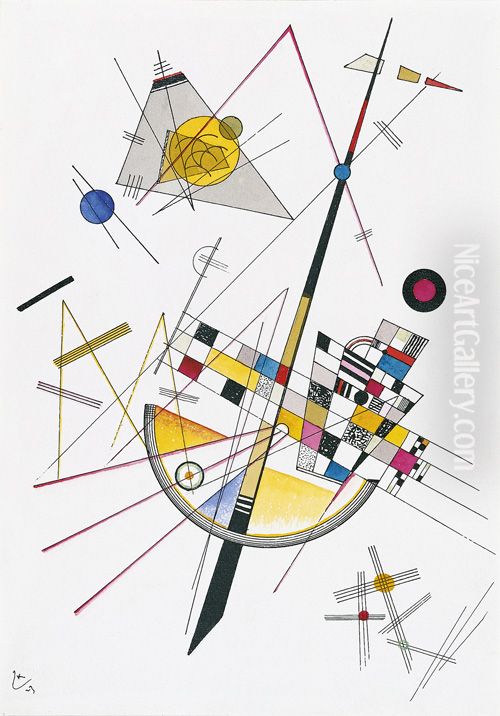 Delicate Tension Oil Painting by Wassily Kandinsky