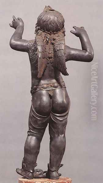 Allegoric Figure of a Boy (Atys), rear view Oil Painting by Donatello (Donato di Niccolo)