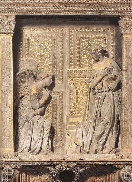 Annunciation 2 Oil Painting by Donatello (Donato di Niccolo)