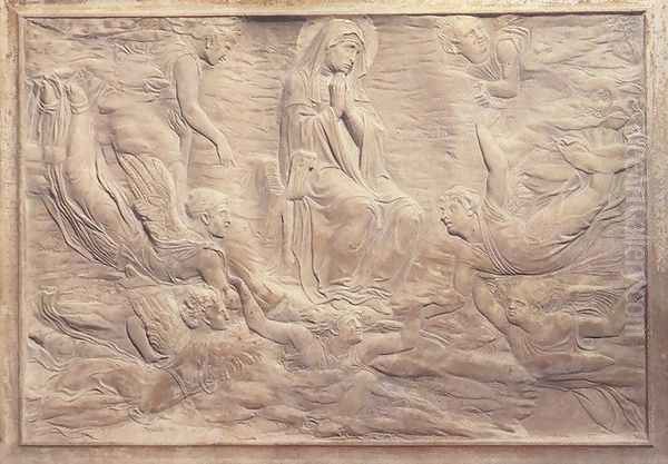 Assumption of the Virgin (detail of the Brancacci tomb) Oil Painting by Donatello (Donato di Niccolo)