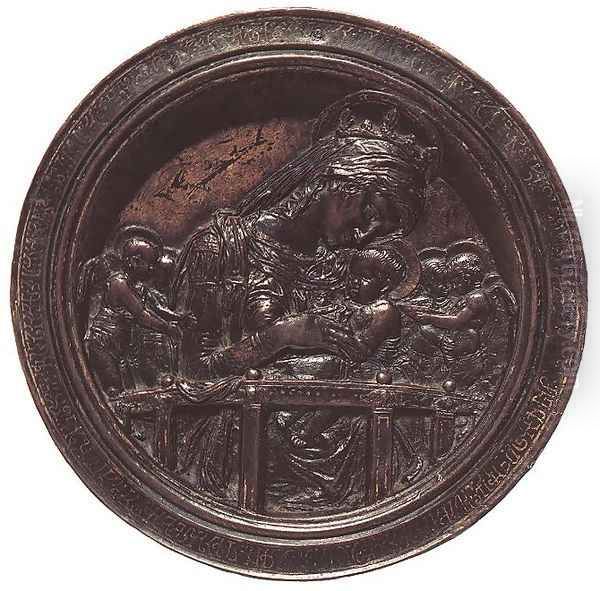 Chellini Madonna, recto Oil Painting by Donatello (Donato di Niccolo)