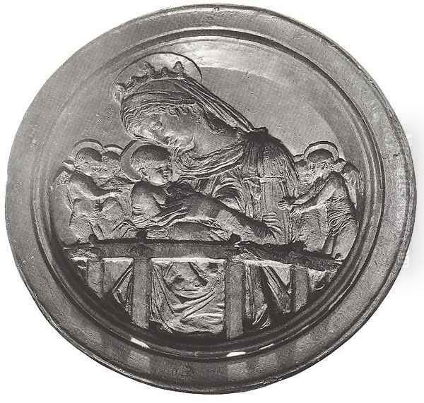 Chellini Madonna, verso Oil Painting by Donatello (Donato di Niccolo)