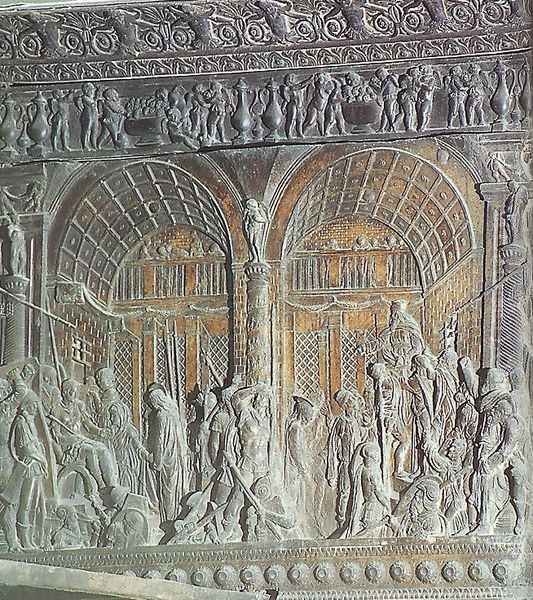 Christ before Pilate and Caiaphas Oil Painting by Donatello (Donato di Niccolo)