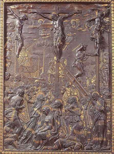 Crucifixion Oil Painting by Donatello (Donato di Niccolo)