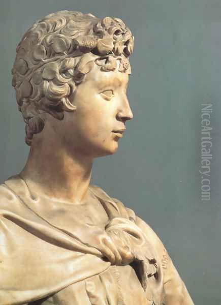 David [detail] Oil Painting by Donatello (Donato di Niccolo)
