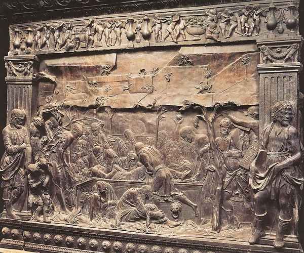 Entombment Oil Painting by Donatello (Donato di Niccolo)