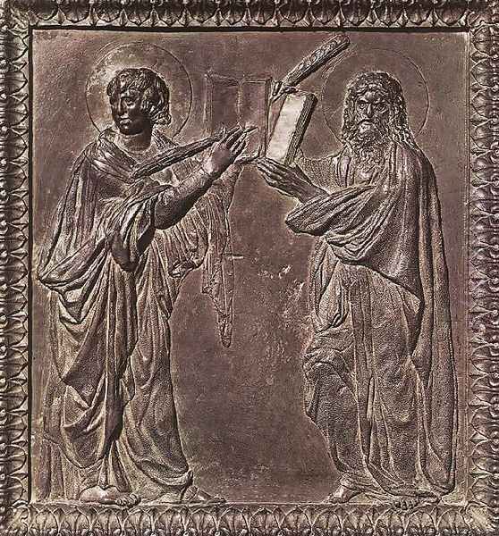Panel of the door with the Martyrs Oil Painting by Donatello (Donato di Niccolo)