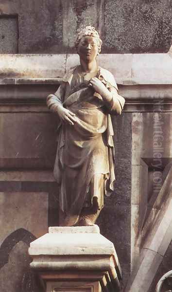 Prophet (left of the Porta della Mandorla) Oil Painting by Donatello (Donato di Niccolo)