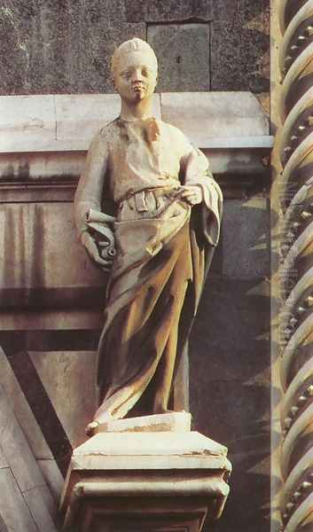 Prophet (right of the Porta della Mandorla) Oil Painting by Donatello (Donato di Niccolo)