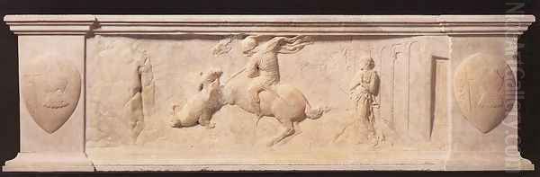 St George and the Dragon Oil Painting by Donatello (Donato di Niccolo)