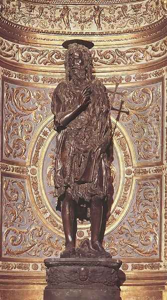 St John the Baptist Oil Painting by Donatello (Donato di Niccolo)