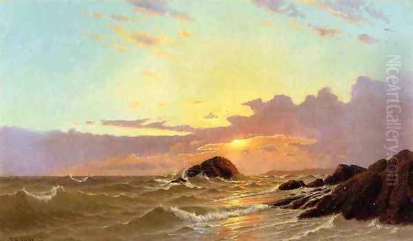 Off Newport, Rhode Island I Oil Painting by Francis Augustus Silva