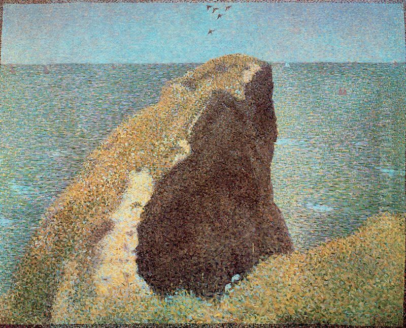 Le Bec du Hoc, Grandcamp Oil Painting by Georges Seurat