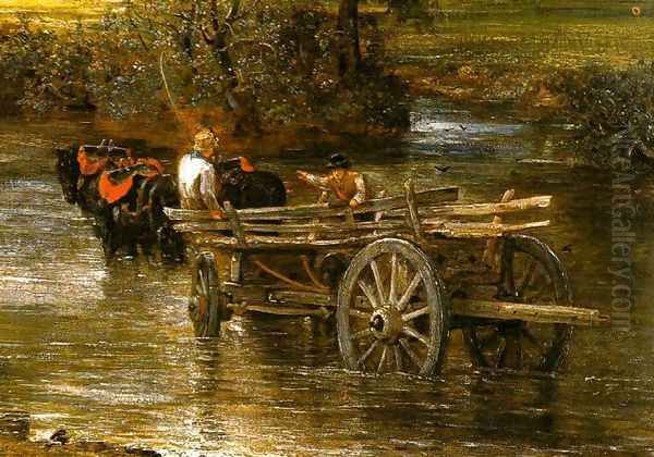 The Hay Wain (detail) Oil Painting by John Constable