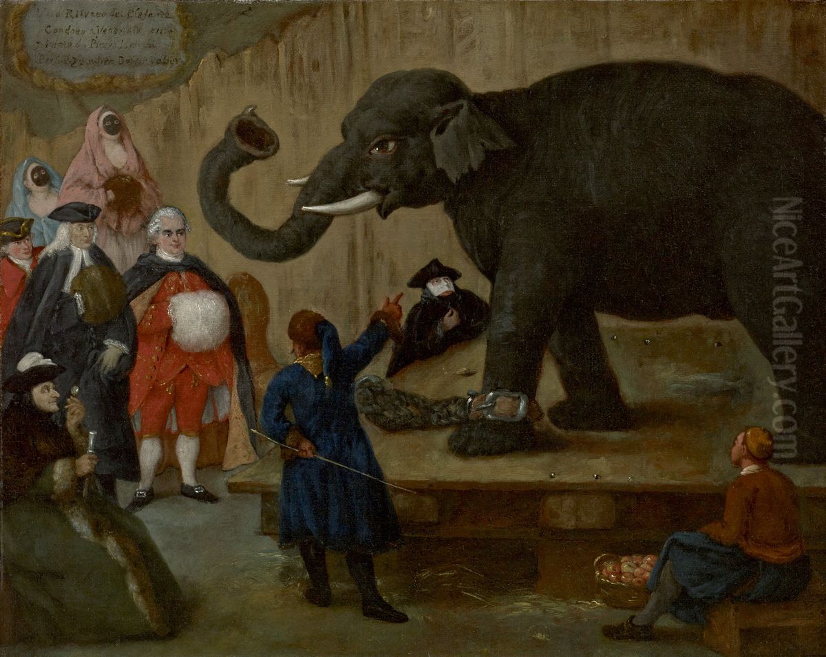 The Display of the Elephant Oil Painting by Pietro Longhi