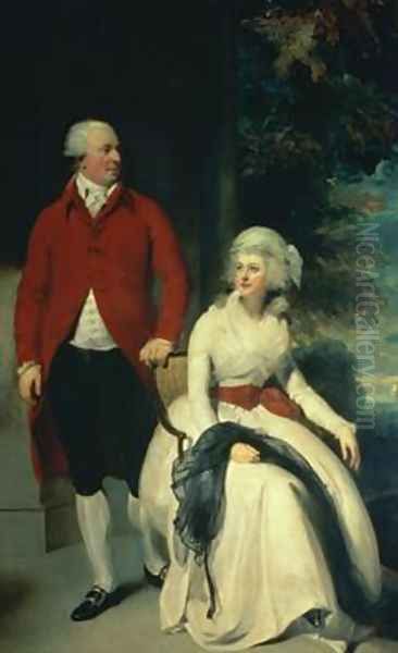 Portrait of John Julius Angerstein 1735-1823 and his second wife Eliza 1748-9-1800 Oil Painting by Sir Thomas Lawrence