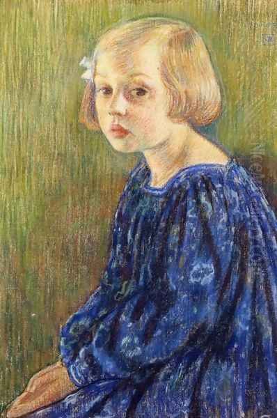 Portrait of Elizabeth van Rysselberghe Oil Painting by Theo van Rysselberghe