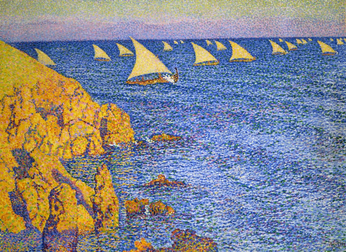 The Regata Oil Painting by Theo van Rysselberghe