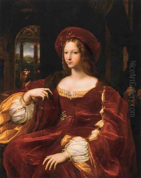 Portrait of Dona Isabel de Requesens, Vice-Queen of Naples Oil Painting by Raphael