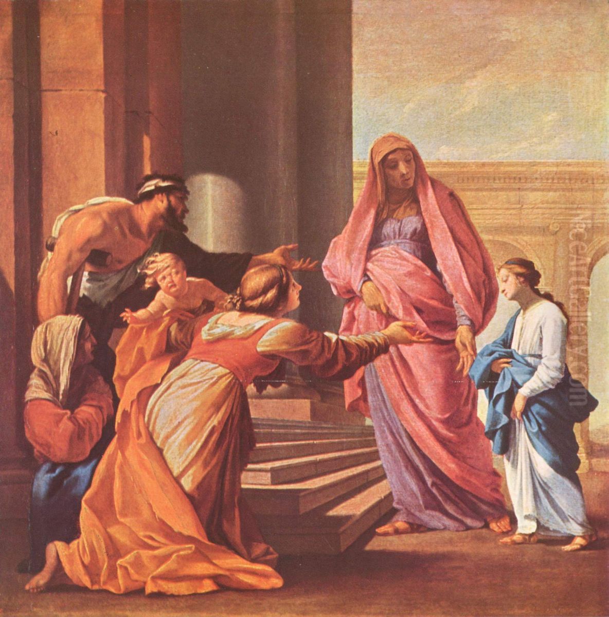 Presentation of the Virgin Oil Painting by Eustache Le Sueur
