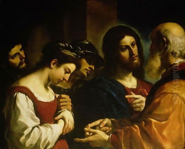 The Woman taken in Adultery 1621 Oil Painting by Giovanni Francesco Barbieri