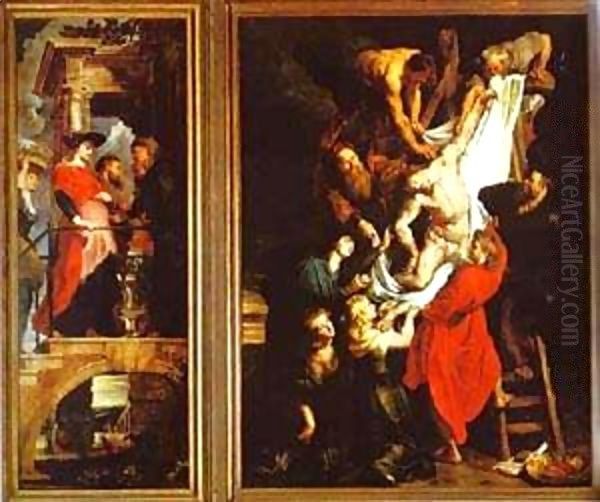 Jan Bruegel The Younger And Peter Paul Rubens Christ In The House Of Martha And Mary 1628 Oil Painting by (studio of) Rubens, Peter Paul