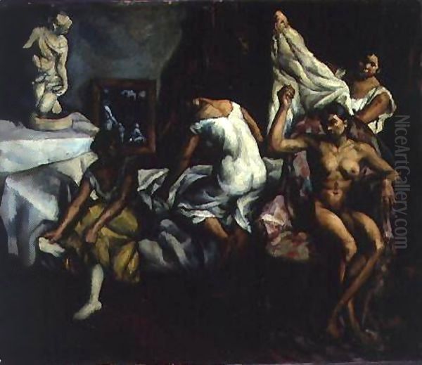 Models 1916 2 Oil Painting by Tibor Duray