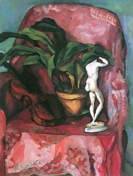 Still life with Armchair 1912 Oil Painting by Tibor Duray